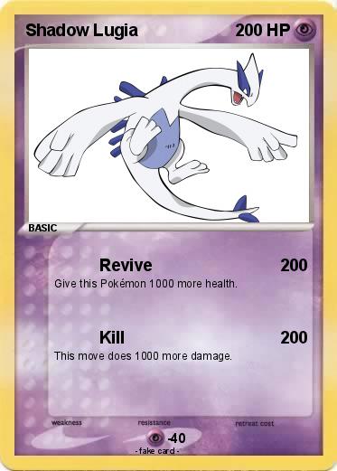 Pokemon Shadow Lugia