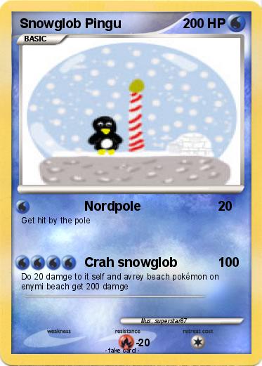 Pokemon Snowglob Pingu