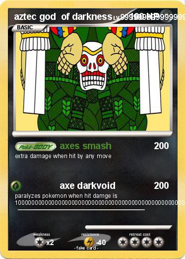 Pokemon aztec god  of darkness