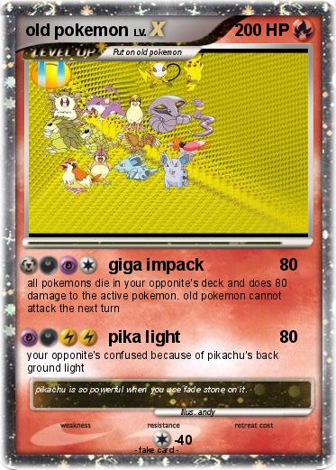 Pokemon old pokemon