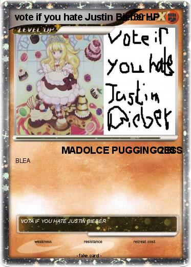 Pokemon vote if you hate Justin Bieber