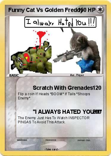 Pokemon Funny Cat Vs Golden Freddy