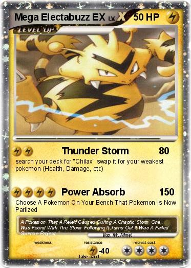 Pokemon Mega Electabuzz EX