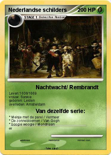 Pokemon Nederlandse schilders