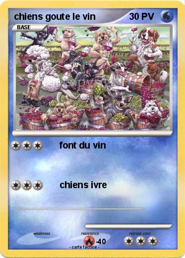 Pokemon chiens goute le vin