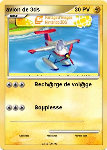 Pokemon avion de 3ds