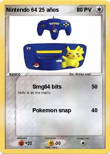 Pokemon Nintendo 64 25 años