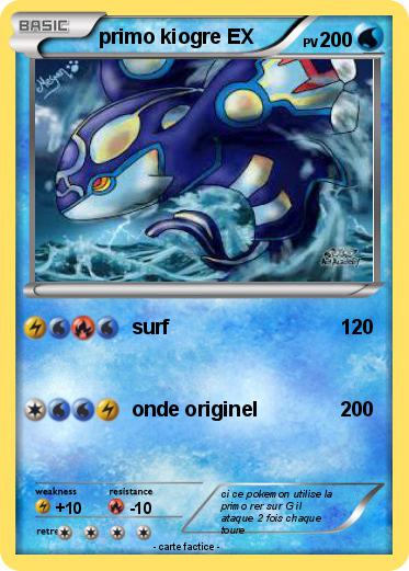 Pokemon primo kiogre EX