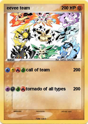 Pokemon eevee team