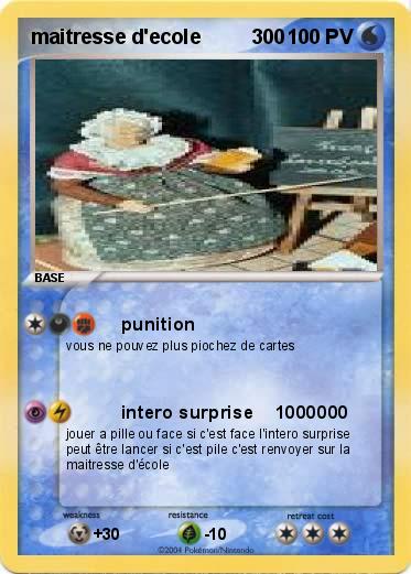Pokemon maitresse d'ecole         300