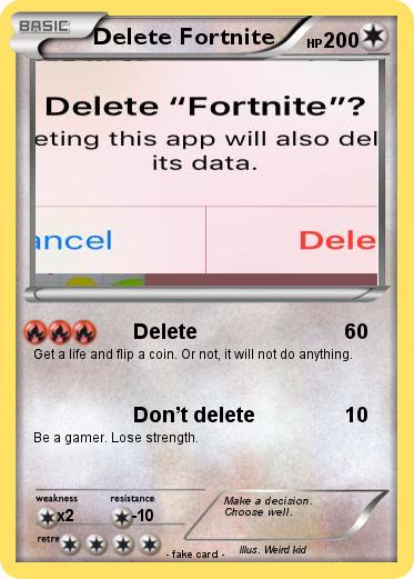 Pokemon Delete Fortnite