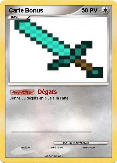 Pokemon Carte Bonus
