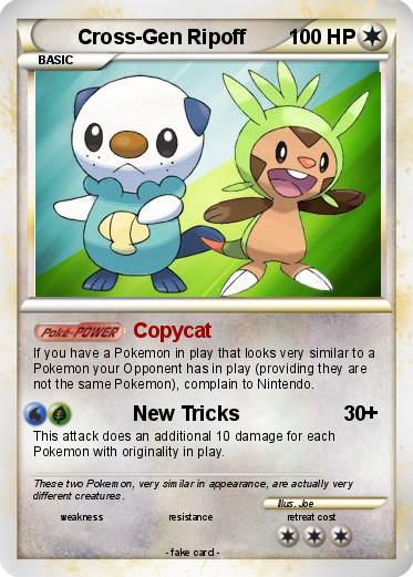 Pokemon Cross-Gen Ripoff