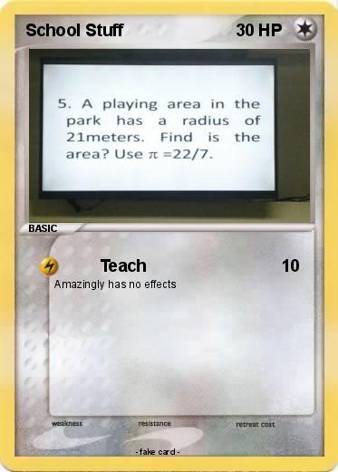 Pokemon School Stuff