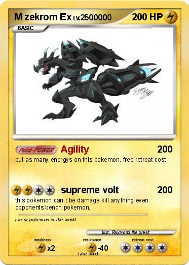 Pokemon M zekrom Ex