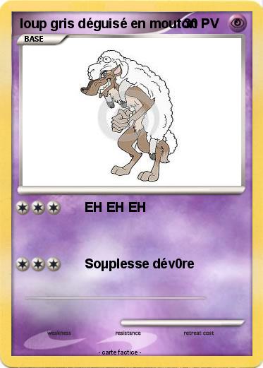 Pokemon loup gris déguisé en mouton