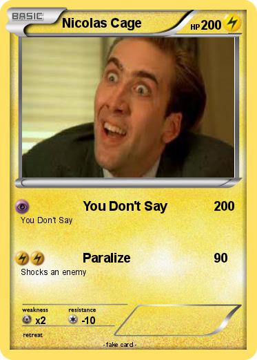 Pokemon Nicolas Cage