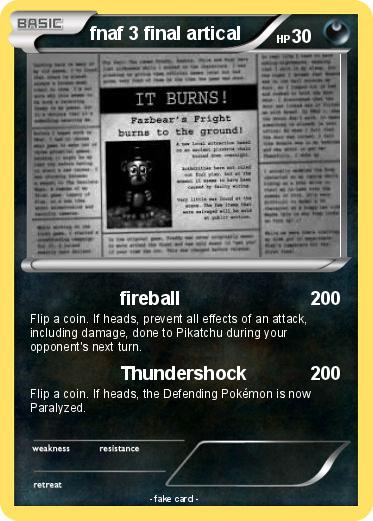 Pokemon fnaf 3 final artical