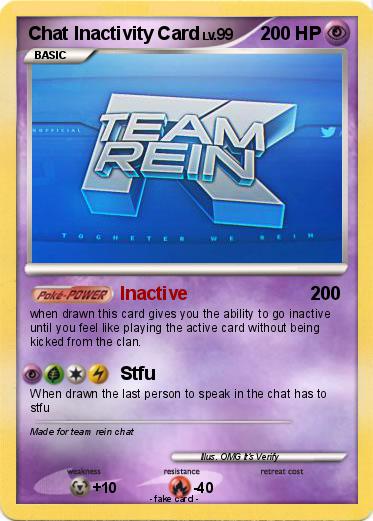 Pokemon Chat Inactivity Card