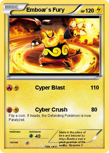 Pokemon Emboar`s Fury
