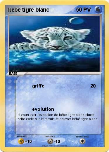 Pokemon bebe tigre blanc 