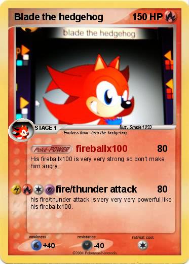 Pokemon Blade the hedgehog