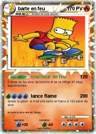 Pokemon barte en feu