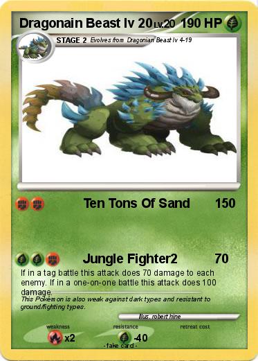 Pokemon Dragonain Beast lv 20