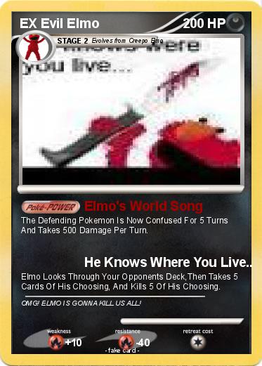 Pokemon EX Evil Elmo