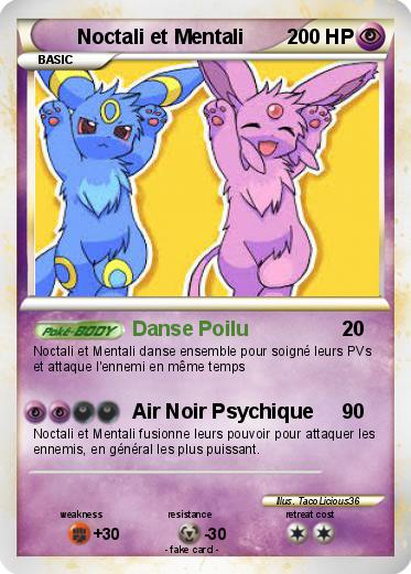 Pokemon Noctali et Mentali