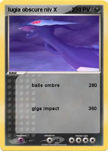 Pokemon lugia obscure niv X          2