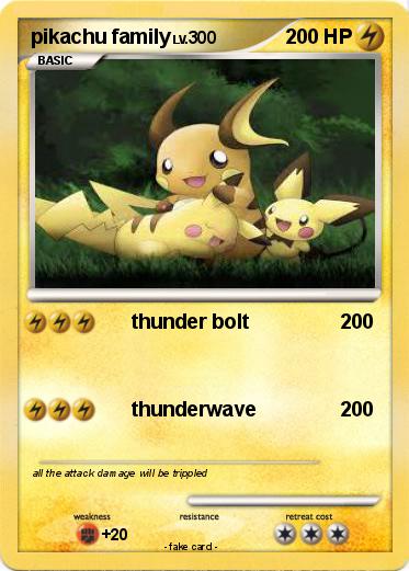 Pokemon pikachu family