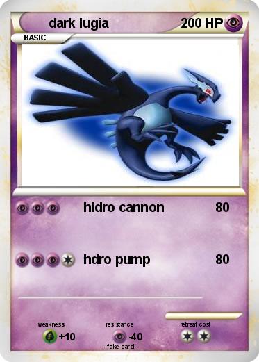 Pokemon dark lugia