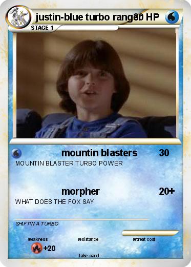 Pokemon justin-blue turbo ranger