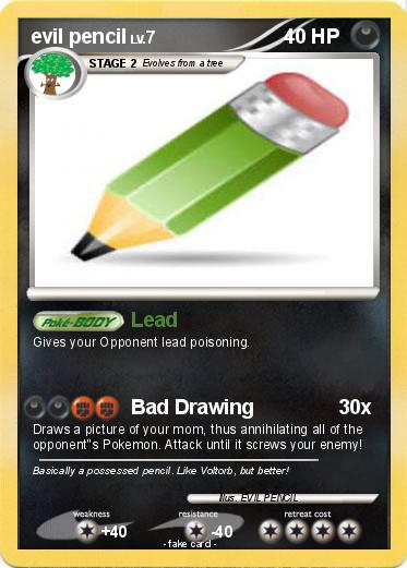 Pokemon evil pencil