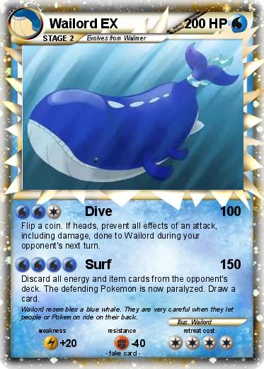Pokemon Wailord EX