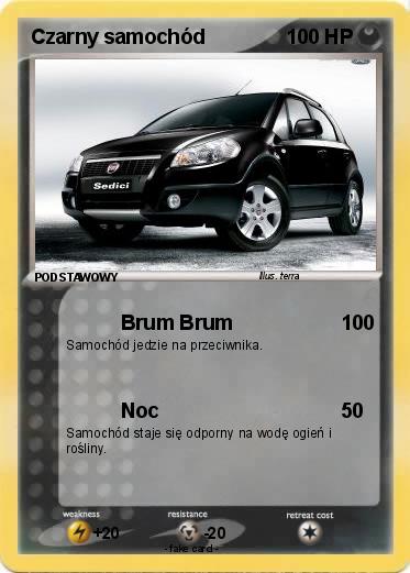 Pokemon Czarny samochód