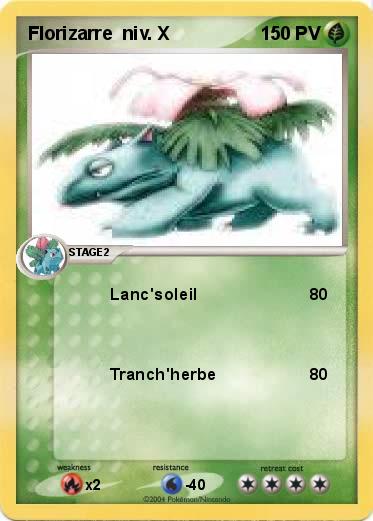 Pokemon Florizarre  niv. X