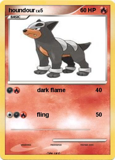 Pokémon houndour 23 23 - dark flame - My Pokemon Card