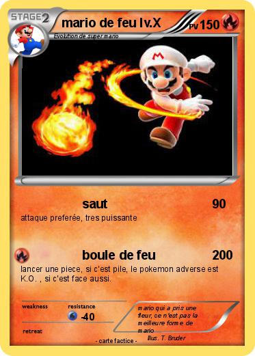 Pokemon mario de feu lv.X