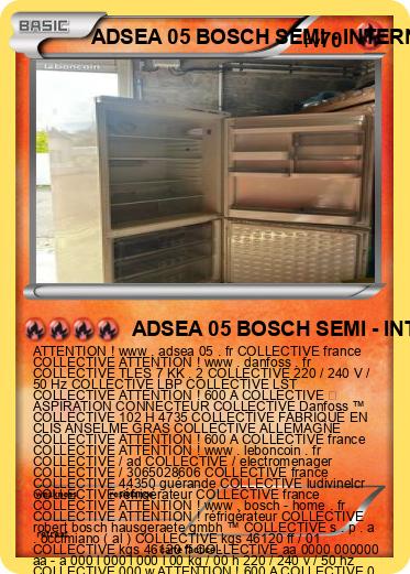 Pokemon ADSEA 05 BOSCH SEMI - INTERNAT 3 IME FRANCE