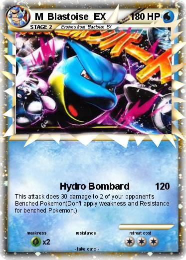 Pokemon M  Blastoise  EX