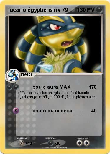 Pokemon lucario égyptiens nv 79
