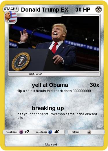 Pokemon Donald Trump EX