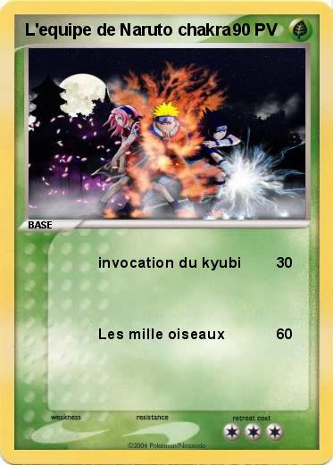 Pokemon L'equipe de Naruto chakra