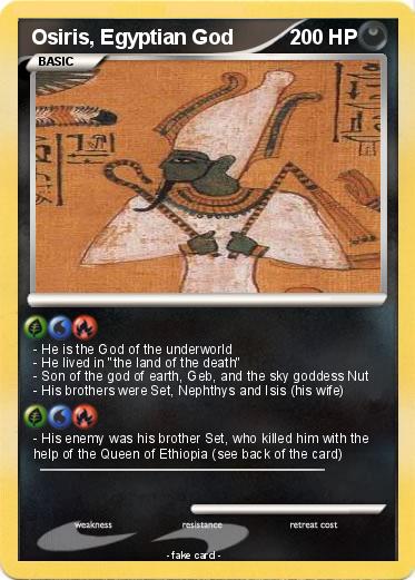 Pokemon Osiris, Egyptian God