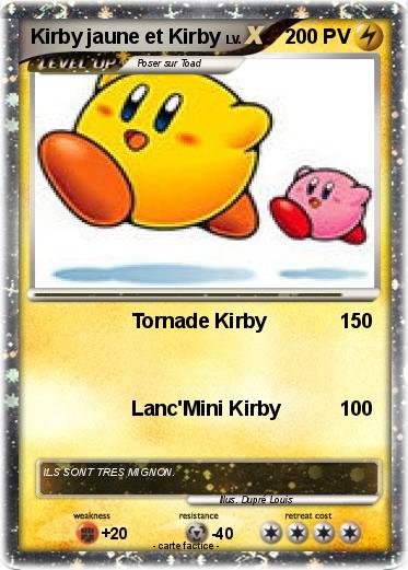 Pokemon Kirby jaune et Kirby