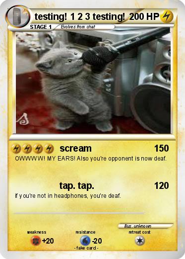 Pokemon testing! 1 2 3 testing!