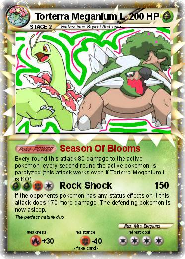 Pokemon Torterra Meganium L