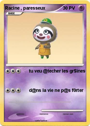 Pokemon Racine , paresseux